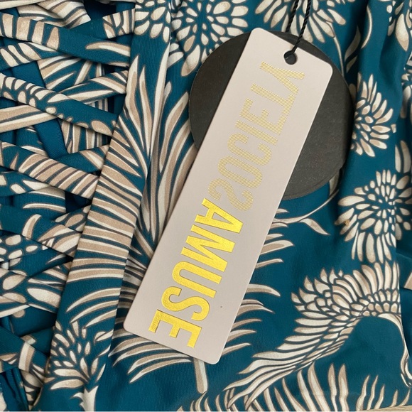 AMUSE SOCIETY • NEW! Cora One Piece Swimsuit - Caribbean Blue - Picture 15 of 16